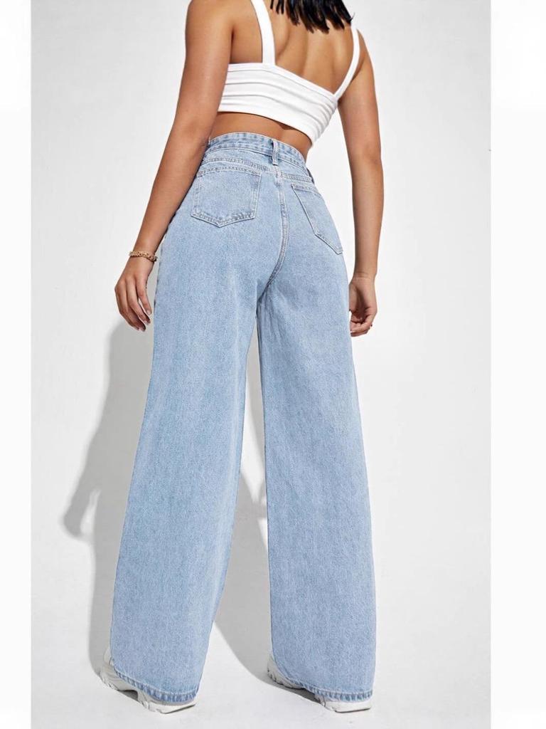 Женские джинсы прямого кроя с высокой посадкой - Распродажа джинсовых брюк