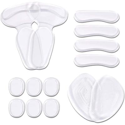 Набор из 14 прозрачных подушечек для обуви на каблуках, предотвращает появление мозолей и хронических пяток