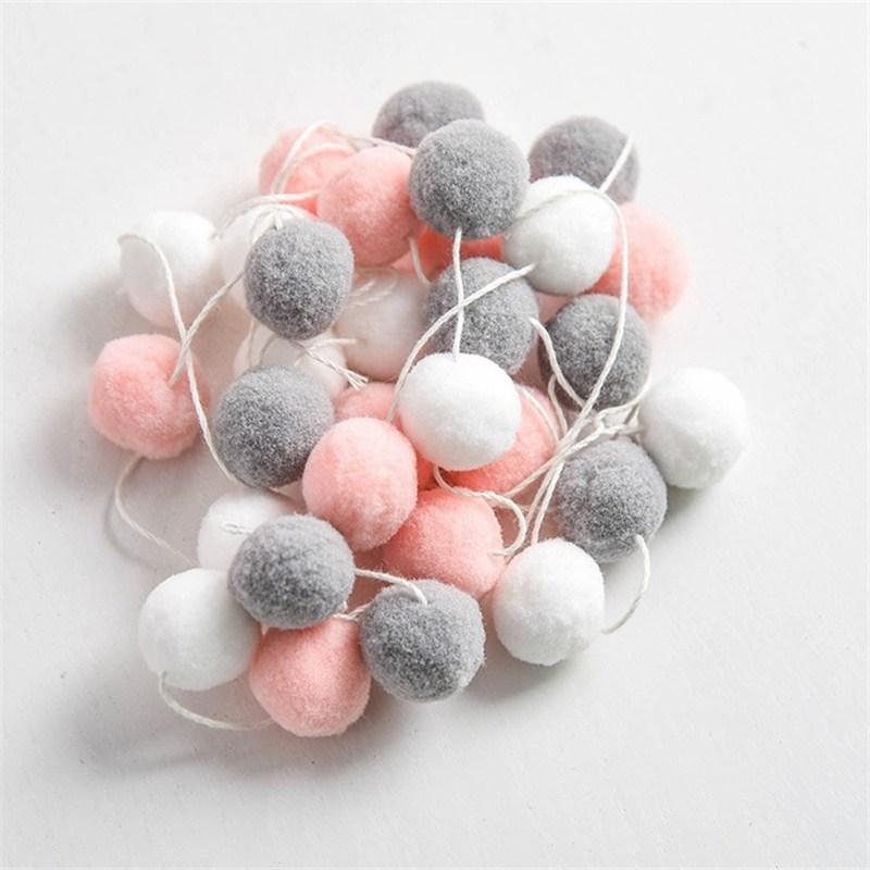 Украшения для комнаты Декоративный меховой шарик Гирлянда Цветная детская комната Дом DIY