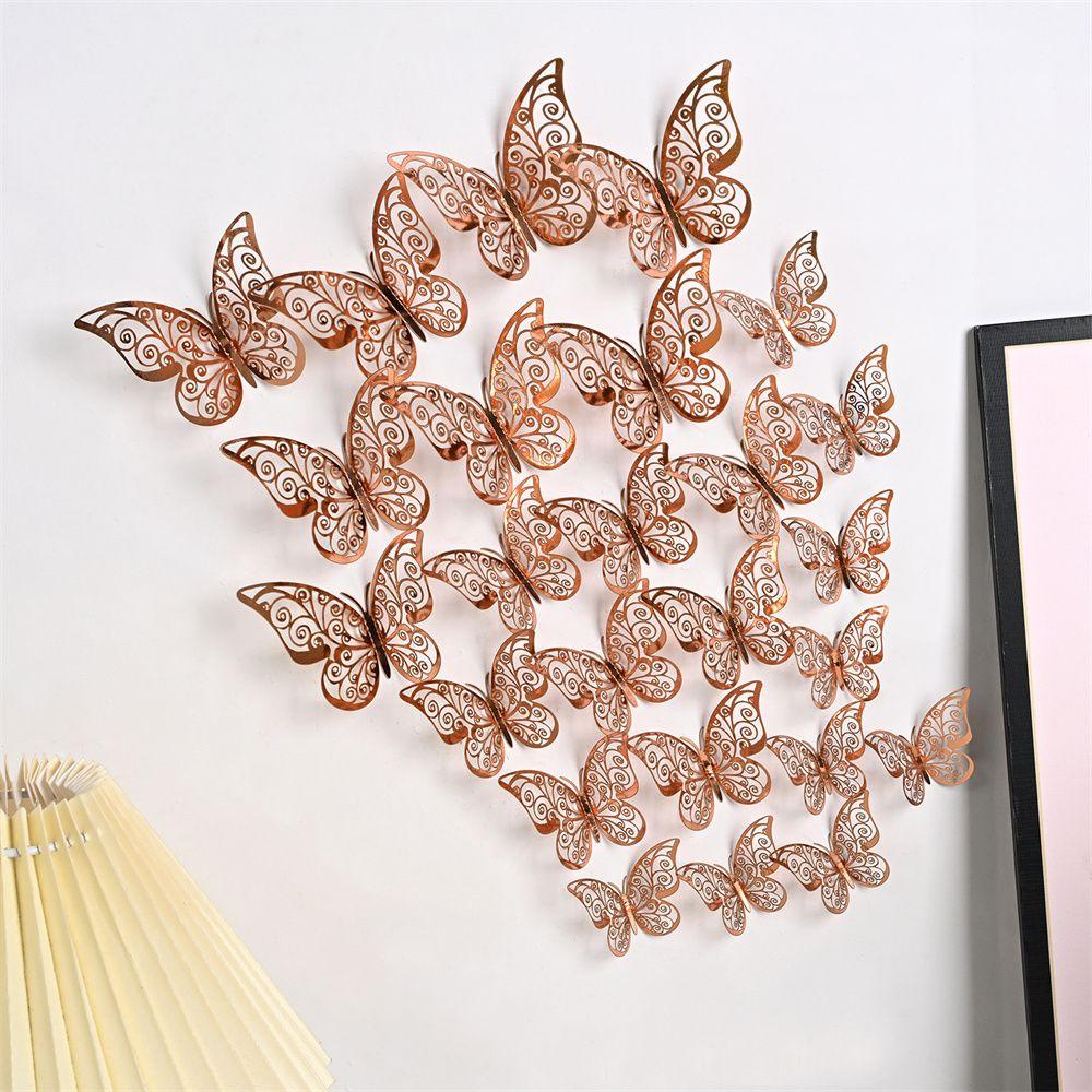 Butterflies Art Hollow Butterflies Decals 3D Butterfly Stickers Wall Decals Wall Art Decor