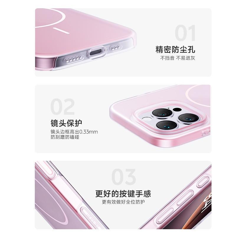 Transparent Magnetic Snap-On Case With Camera Button IPhone 16 Pro Liquid Silicone Shockproof Cover