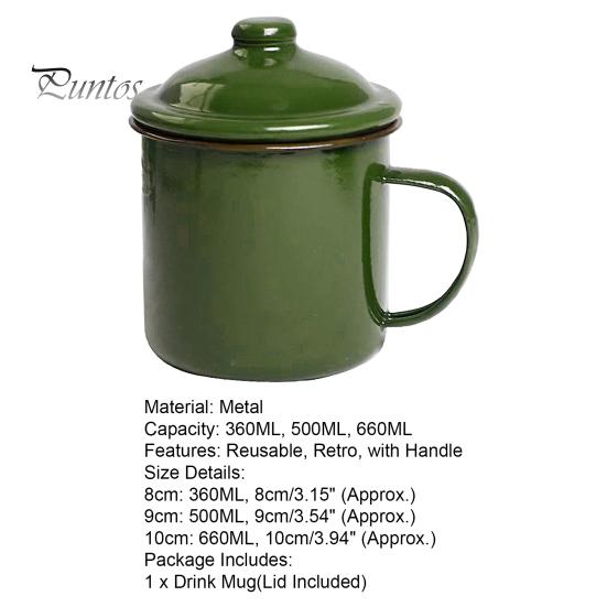 360/500/660 мл чашка для молока, антикоррозийная, здоровая, экологически чистая, ретро кружка для воды с крышкой, бытовые принадлежности