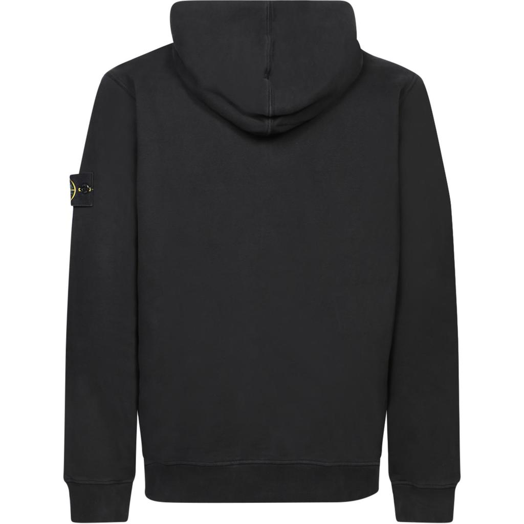 STONE ISLAND Dyed Zip Hoodie Black Unisex Tops 811563520-V0029