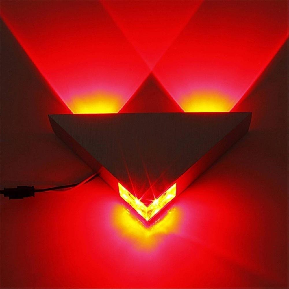 3 Вт Алюминиевый Треугольный светодиодный настенный светильник AC85-265V светодиод высокой мощности Современное домашнее освещение свет для внутренней и наружной декорации