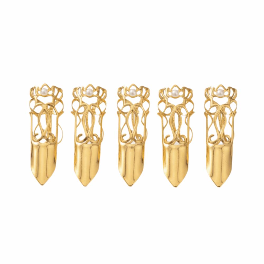 5/10pcs Zinc Zinc Alloy Nail Accessories Adjustable Styling Armor Set Fashion Nail Rings  Themed Parties