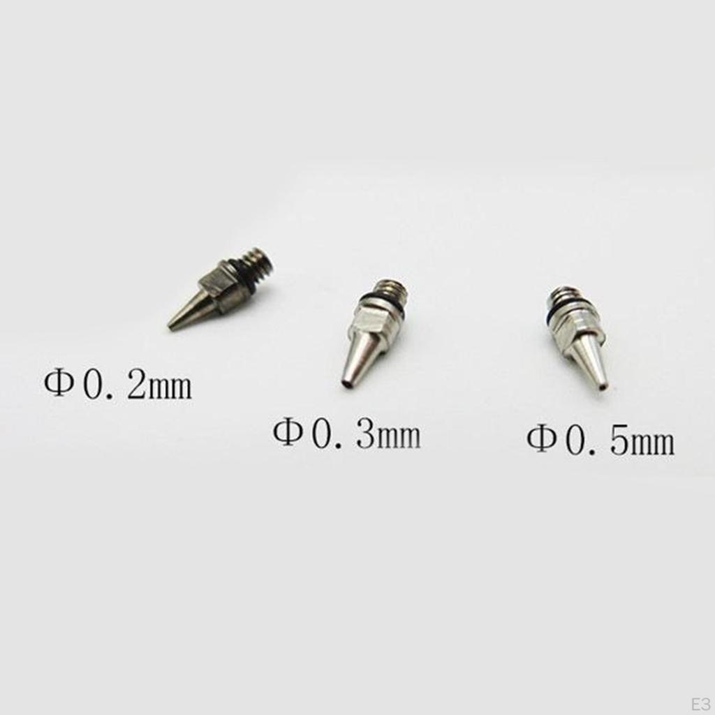 2 шт., комплект насадок для аэрографа 0,2/0,3/0,5 мм, аксессуары для покрасочной машины, часть с гравитационной подачей