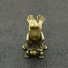 Retro Brass Turtle Frog Micro-carved Tea Pet Collection Ornaments Home Decoration Room Desktop Crafts Model