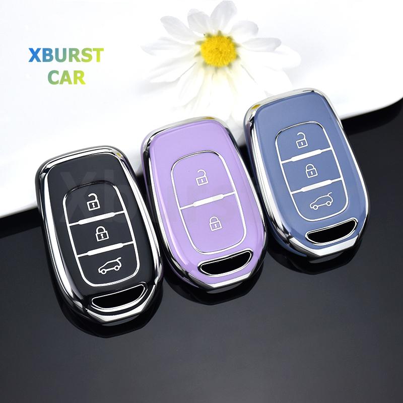 2/3 Button Fob Shell Holder TPU Car Key Cover Case for Renault Kwid Traffic Symbol for Dacia Sandero Logan Duster 2016 2017 2018