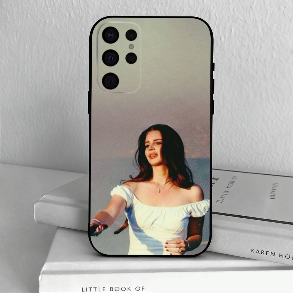 Чехол для телефона L-Lana D-Del R-Rey для Samsung S25,24,23,22,30,21,10,9,Ultra,Plus,Lite,FE,4,5 G Мягкий черный чехол