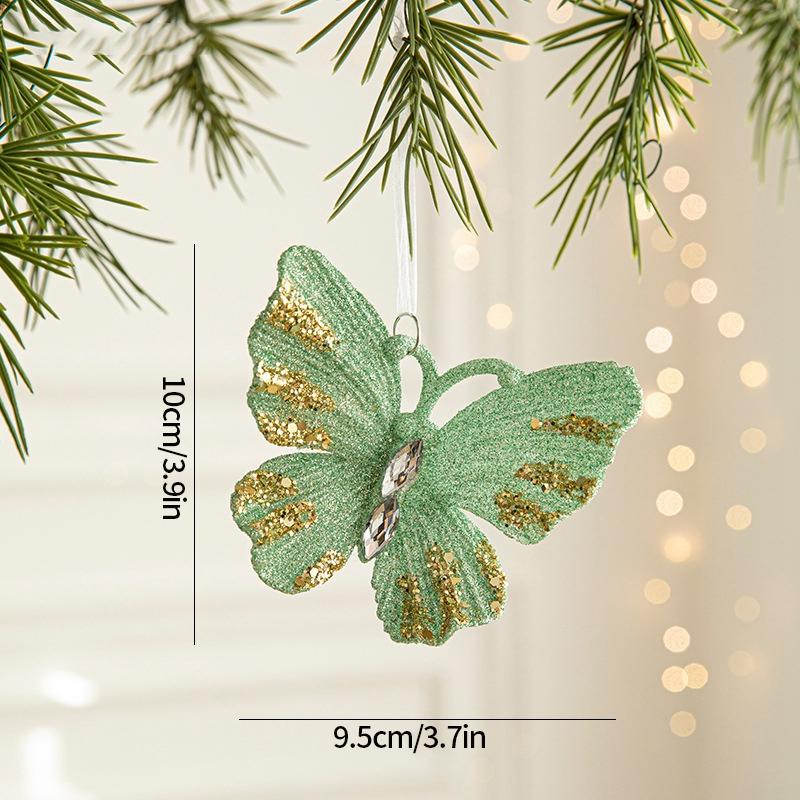 Рождественская подвеска Бабочка Снежинка Подвесная подвеска Декор для рождественской елки Рождественские подвески Реквизит для вечеринки Articulos Para Navidad