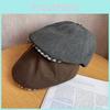 Японская клетчатая кепка газетчика для женщин из дышащей шерстяной ткани для осенне-зимней моды