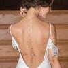 Sexy Crystal Back Chain Body Jewelry For Women Luxury Metal Water Drop Zircon Backless Necklace Bridal Wedding Dress Jewelry