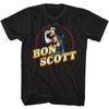 Музыкальная футболка с золотым именем Bon Scott