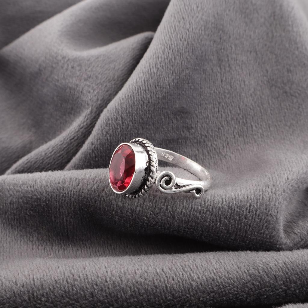 Кольцо с розовым турмалином, Ювелирное изделие с драгоценным камнем, Кольцо из стерлингового серебра 925 пробы, Ювелирное изделие ручной работы, Кольцо с камнем-талисманом, Подарок для нее