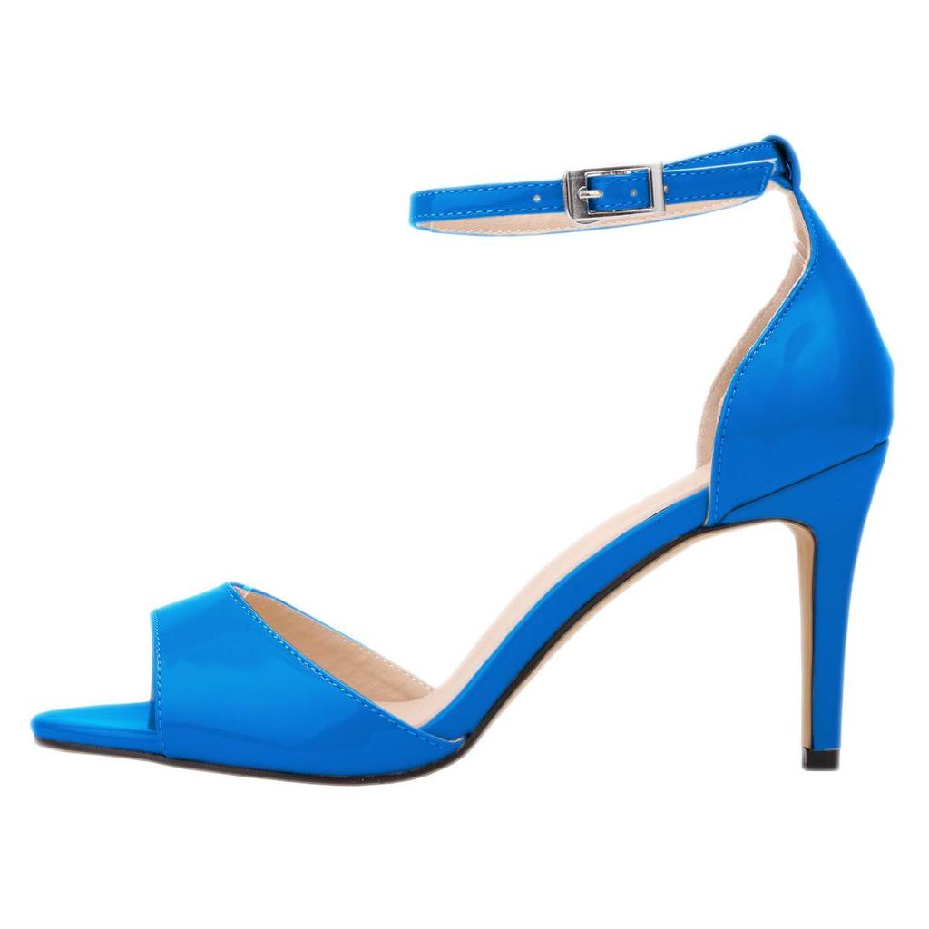 8 см тонкие высокие каблуки сандалии из лакированной кожи ремешок на щиколотке летние сексуальные вечерние свадебные женские туфли-лодочки обувь