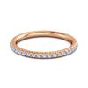 Moonstone Round Eternity Ring -925 Sterling Silver Rose Gold Vermeil