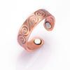 Ikuinen Magnetic Pure Copper Ring Men 6mm Finger Vintage Adjustable Open Cuff Rings for Women Men Jewelry