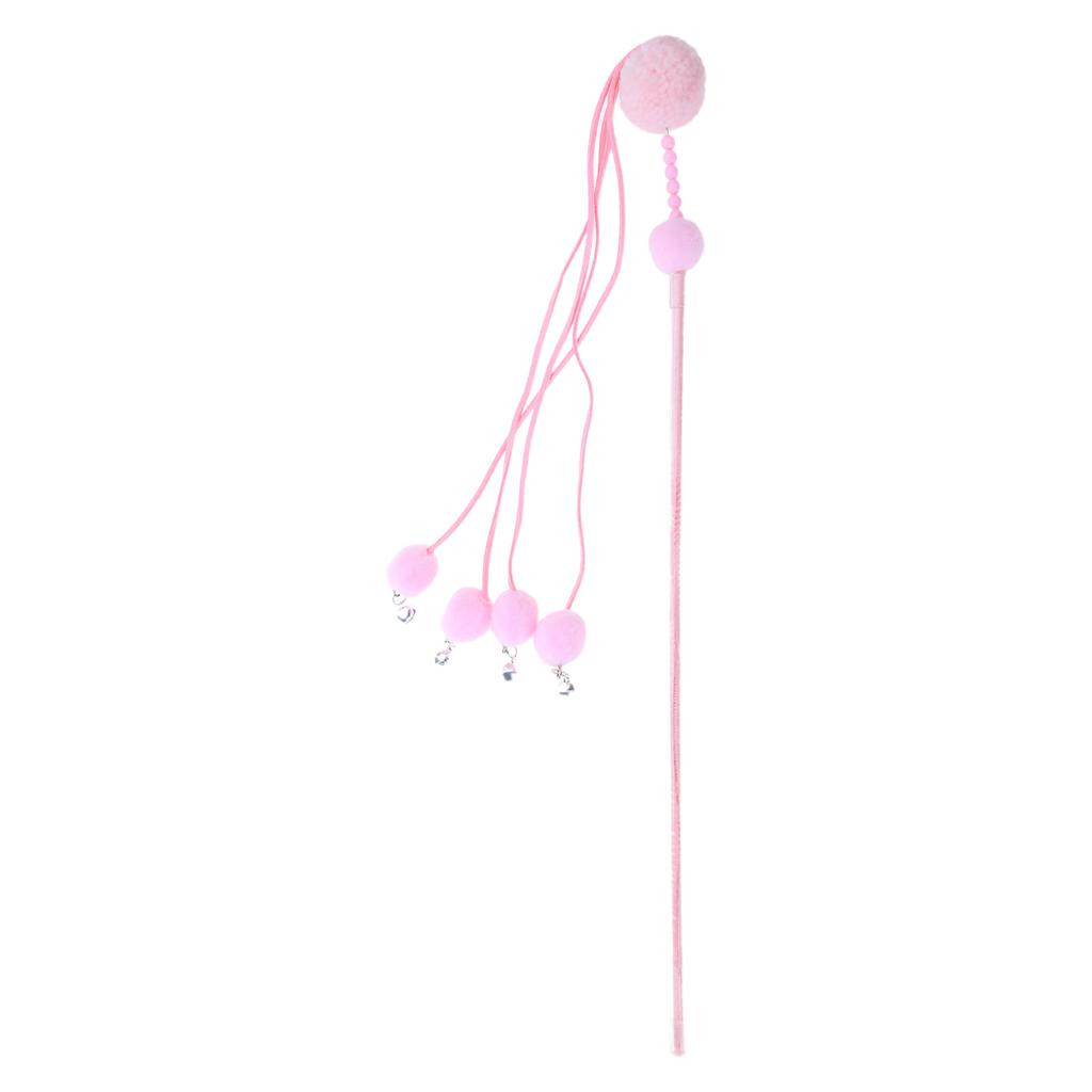 Кошачья палочка-дразнилка с маленькими колокольчиками, длинная интерактивная палочка, игрушка для кошек, кисточка, преследование, забавные инструменты для дрессировки домашних животных для кошек