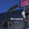 USB Конденсаторный Записывающий Микрофон Всенаправленный для Ноутбука Компьютера Настольного Стриминга Игр Караоке Мини Микрофон