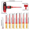 1000V with Phillips Slotted Torx Bits Electronic Insulated CR-V Magnetic Tip T-shaped Screwdriver Kits
