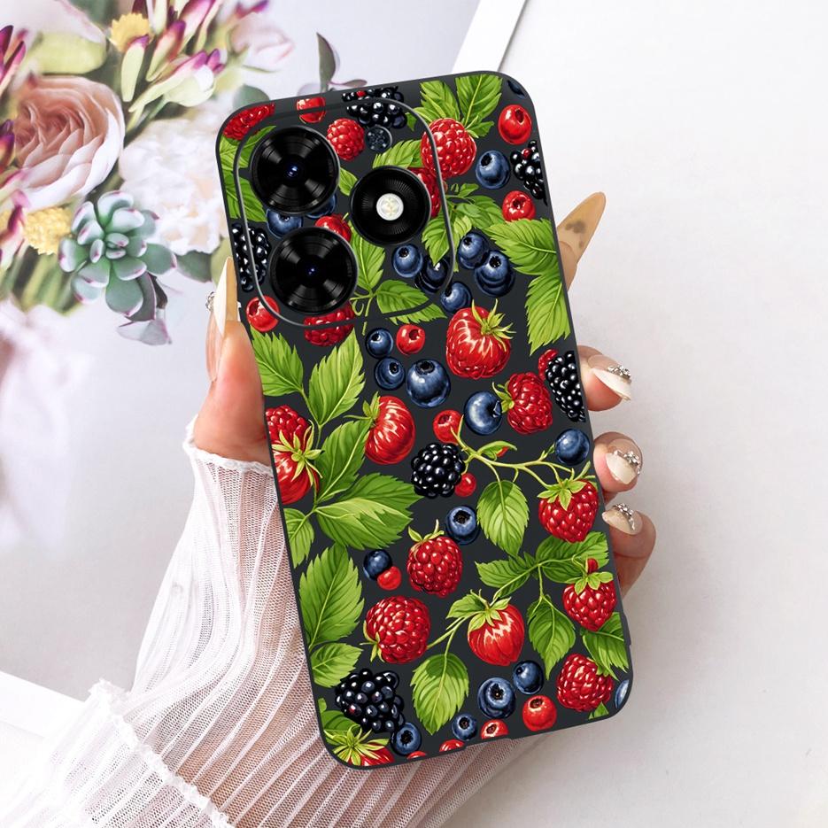 For Tecno Spark Go 2024 Case BG6 Beautiful Butterfly Tree Painted Cover Soft TPU Phone Case For Tecno Spark Go 2024 Fundas Coque