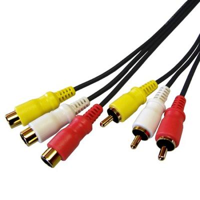 AV-удлинитель 3 штекера "папа" на 3 гнезда "мама" F-FACTORY VM-4008 Кабель, 10 м, RCA/Pin RCA/Pin
