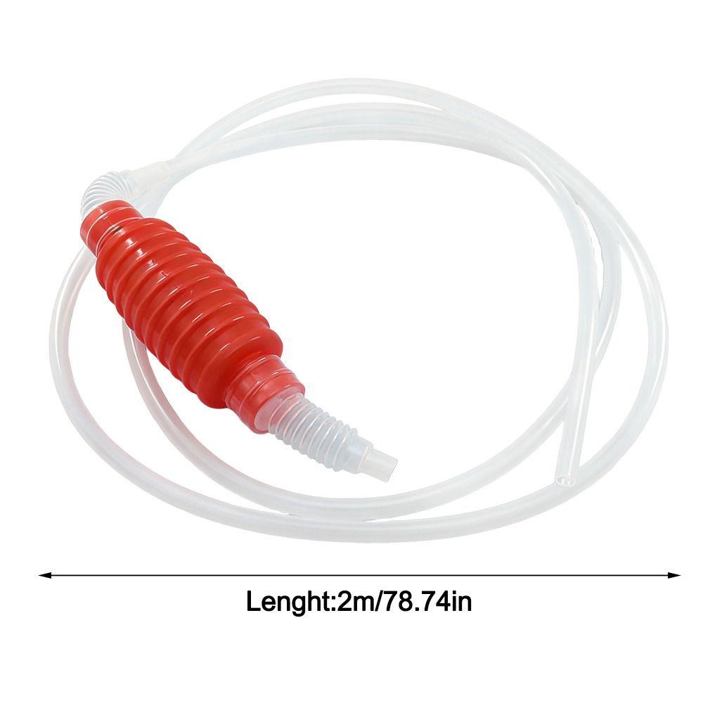 PVC Tube Fuel Tank Suction Pump 2 Meter Gas Siphon Hose Pump Manual Fuel Pump Car Fuel Transfer