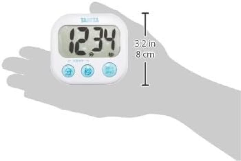 Таймер Tanita для и 100 Большой Громкий Магнитная Подставка Аутентичный Кухонный Таймер Большой Экран TD-384 Кухня, Учеба, Обучение, Минуты, Экран, Звук, &