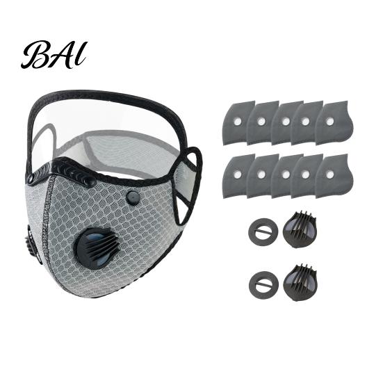 Face Mask with Breathing Valve Cycling Filter & Valve, Reusable Carbon Dust Protection Shield Goggles, Lightweight for Outdoor Motorcycle Riding