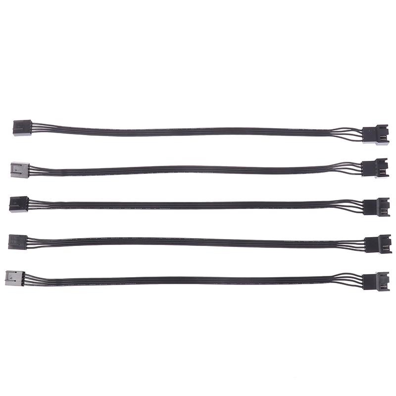 5 шт. 4-контактный ШИМ-адаптер для подключения вентилятора процессора, удлинитель для вентилятора компьютера, сменный кабель питания, аксессуары 24Awg