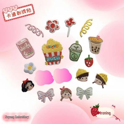 Мультяшная принцесса вышитая нашивка: Бантик Термоаппликация для Одежды