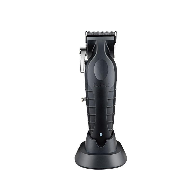 Kemei KM-2296 Электрическая машинка для стрижки волос с базой, USB, гравировка масляной головы, профессиональный парикмахерский триммер