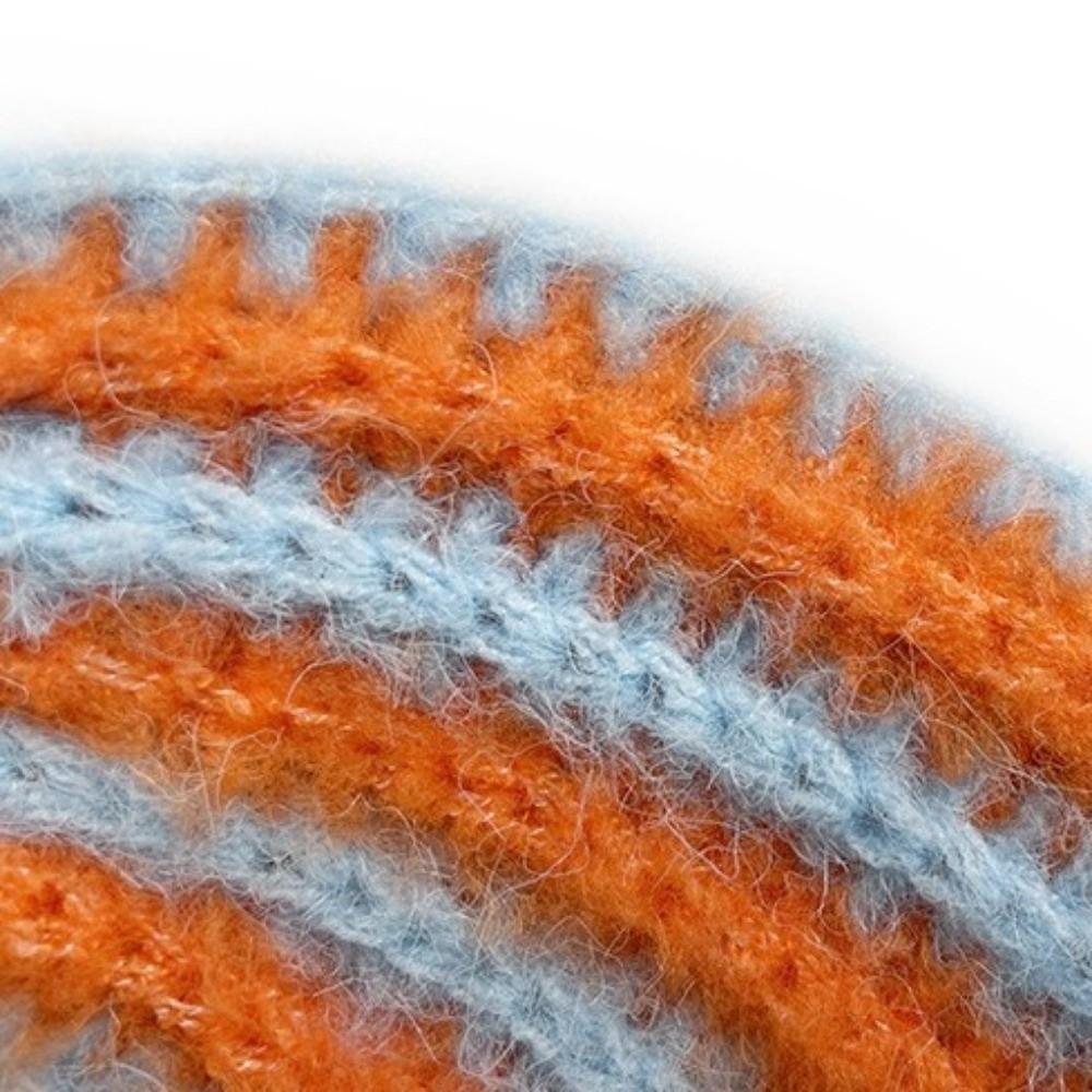 Полосатая вязаная шапка, защита от холода, шапка-пуловер, модная теплая шапка, осень-зима