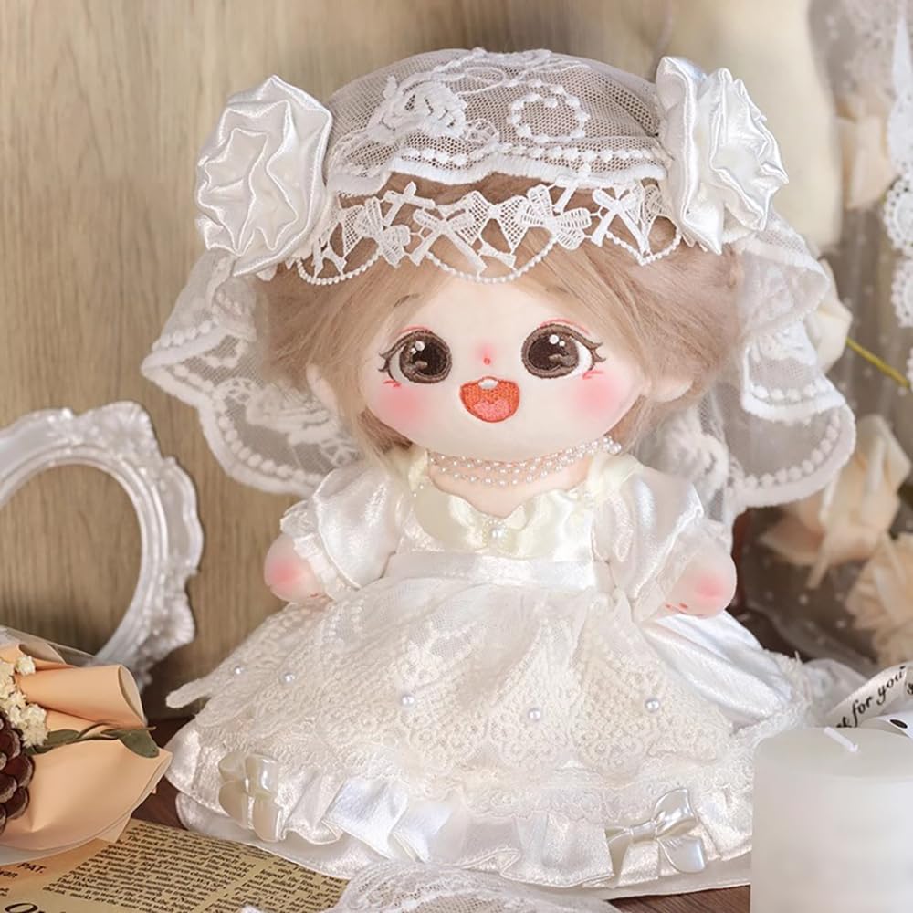 Niannyyhouse 20cm Plush Clothes Wedding Suit Cotton Doll Accessories Dress-Up (G)