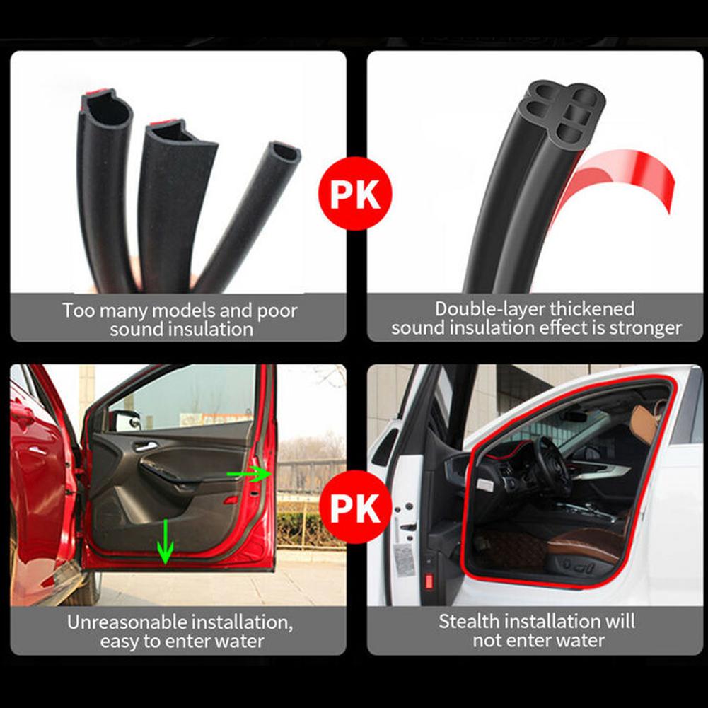 Автомобильные резиновые полоски 4 м/8 м изоляционный уплотнитель дверные наклейки защитные ограждения аксессуары для внутренних кромок уплотнитель автомобильный T C2I2