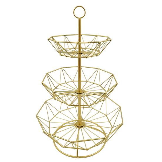 3-слойная корзина с фруктами в скандинавском стиле, изысканная железная прочная корзина для закусок для гостиной