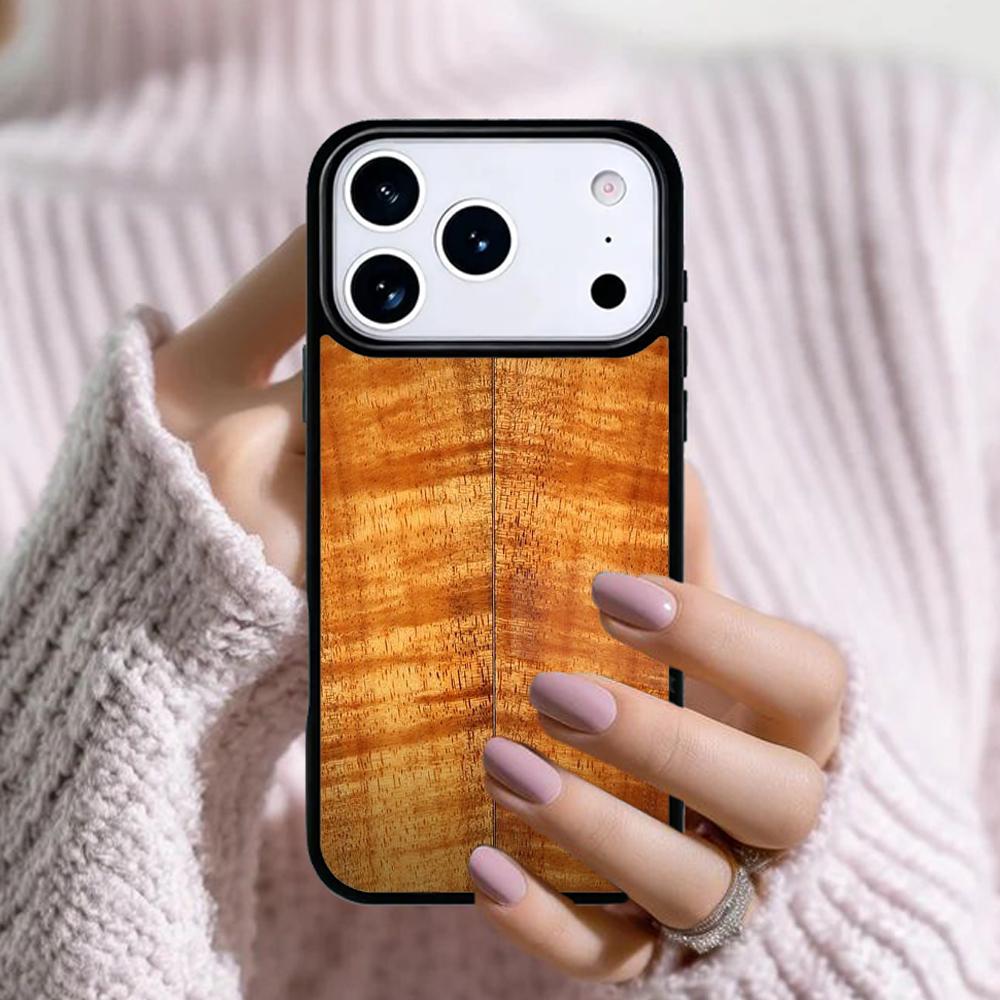 Пляжный Гавайский Чехол Для Телефона Из Искусственного Дерева Коа Для Apple iPhone 17 Air 16E 15 14 Plus 13 12 11 Pro Max Mini Funda Cover