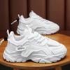 Man Fashion White Sneakers Breathable Mesh Platform Running Shoes Sport Casual Lace-up Men Shoes Vulcanize Shoes Tenis Masculino