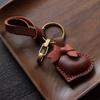 Original Hand-sewn Alran Sheepskin Peach Heart Bag Pendant, Car Key Pendant Female, Gift Keychain