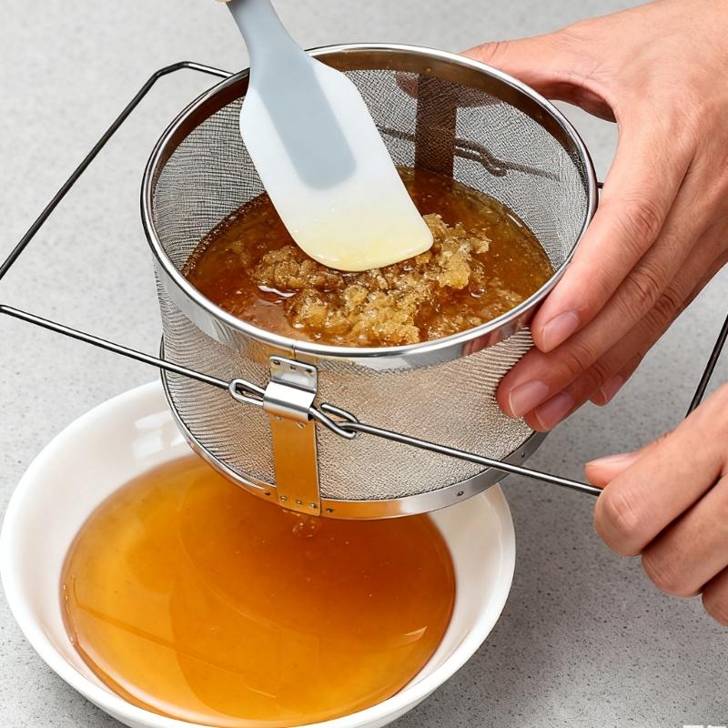 Double Layer Stainless Steel Honeys Filter Strainer Suitable For Efficient Bees Keeping Filtration Easy To Clean Design