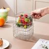 Waterproof Cosmetic Storage Box Space Saving Metal Wire Basket  Countertop