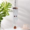 Retro Wind Chime with 6 Aluminum Tubes S-shaped Hook Natural Soothing Melody