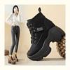 Fashion Women's Round Lace-up Boots High Quality Winter Shoes Mixed Color Short Barrel Thick Sole Recommended Larger