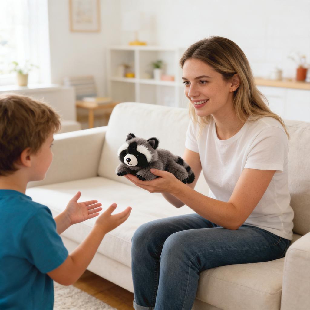 Фигурка животного - Плюшевая кукла ленивец - -Размер игрушки - Плюшевая игрушка енот