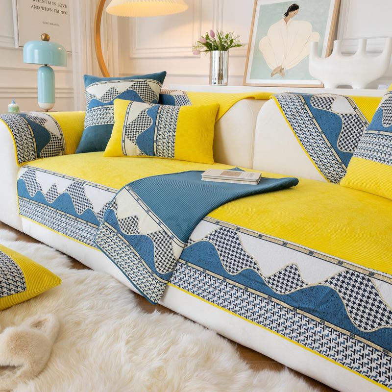 Простая подушка для дивана на все времена года, нескользящий чехол для дивана, высококачественный чехол для полотенца, утолщенный шезлонг «три в одном»