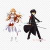 Sword Art Online Asuna Render Asuna Kirito Iron On Patches For Clothing Applique Stickers On Clothes Heat-Sensitive Custom Patch