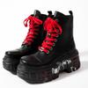 Женские новые туфли на платформе с граффити, персонализированные, трансграничные, готические, панк, короткие ботинки, мужские