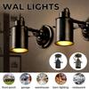 E27 Retro Iron Wall Sconces Adjustable Spot Light Vintage Wall Light Industrial Wall Lamp For Bedroom Living Room Loft Bar Black/rust