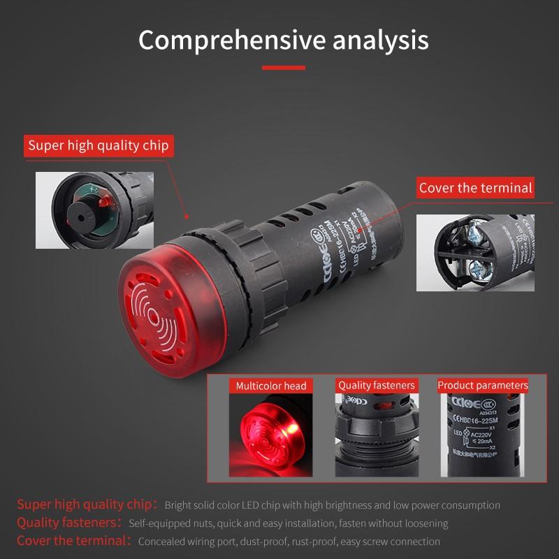 AD16 22SM вспышка зуммер сигнализация 3 цвета 3 вольта надежное горнодобывающее оборудование