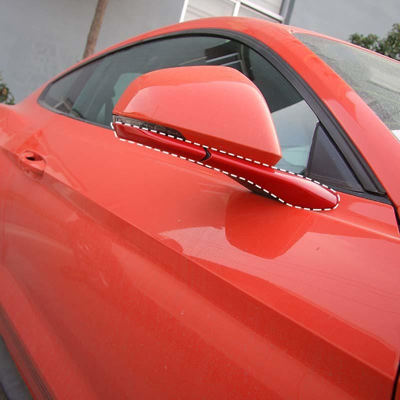 ABS Reversing Mirror Base Decoration Cover Sticker Trim For Ford Mustang 2015 Up Car Exterior Accessories